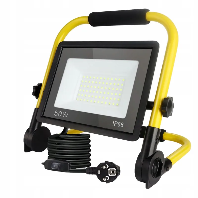 LED Bouwlamp 50W 5400LM 6000K IP66 Kabel 35M — foto 1