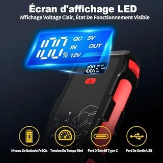 PGNOOGE 26800mAh 6000A Starthulp Auto 12V Diesel Benzine — miniatuur 3