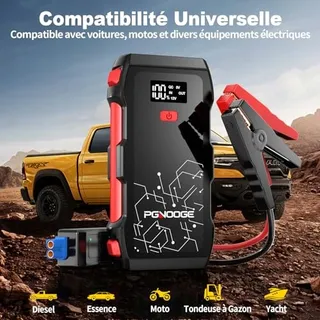PGNOOGE 26800mAh 6000A Starthulp Auto 12V Diesel Benzine — miniatuur 4