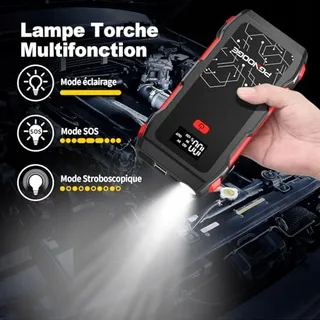PGNOOGE 26800mAh 6000A Starthulp Auto 12V Diesel Benzine — miniatuur 6