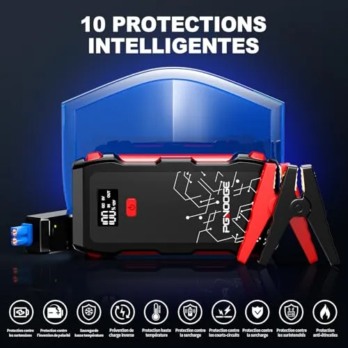 PGNOOGE 26800mAh 6000A Starthulp Auto 12V Diesel Benzine — foto 7