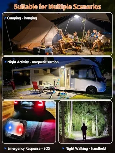 SOLAR LED Werklamp 120W 32000LM 24000mAh USB Camping — foto 7