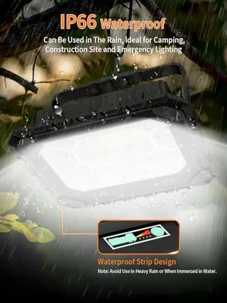 SOLAR LED Werklamp 120W 32000LM 24000mAh USB Camping — miniatuur 5