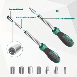 HYCHIKA Schroevendraaierset 51-delig Kruiskop Plat Precisie DIY — miniatuur 4