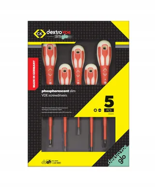 DEXTRO VDE Slim Schroevendraaierset 5-delig Precisie Geisoleerd — miniatuur 2
