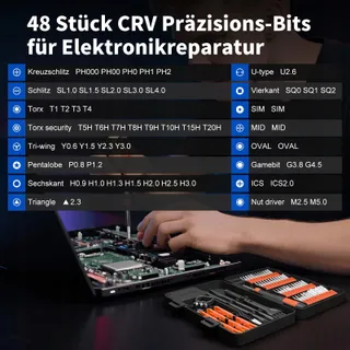 STREBITO Precisie Schroevendraaierset 64-delig Elektronica — miniatuur 2