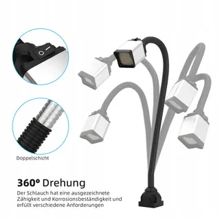 LED Machinelamp 20 Inch Flexibel 28 LED 1200 Lumen CNC Draaibank 12W — miniatuur 3