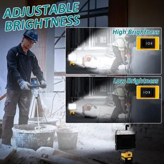T-SUN LED Werklamp Dewalt 18V 100W 6000K Draagbaar Zonder Accu — miniatuur 3