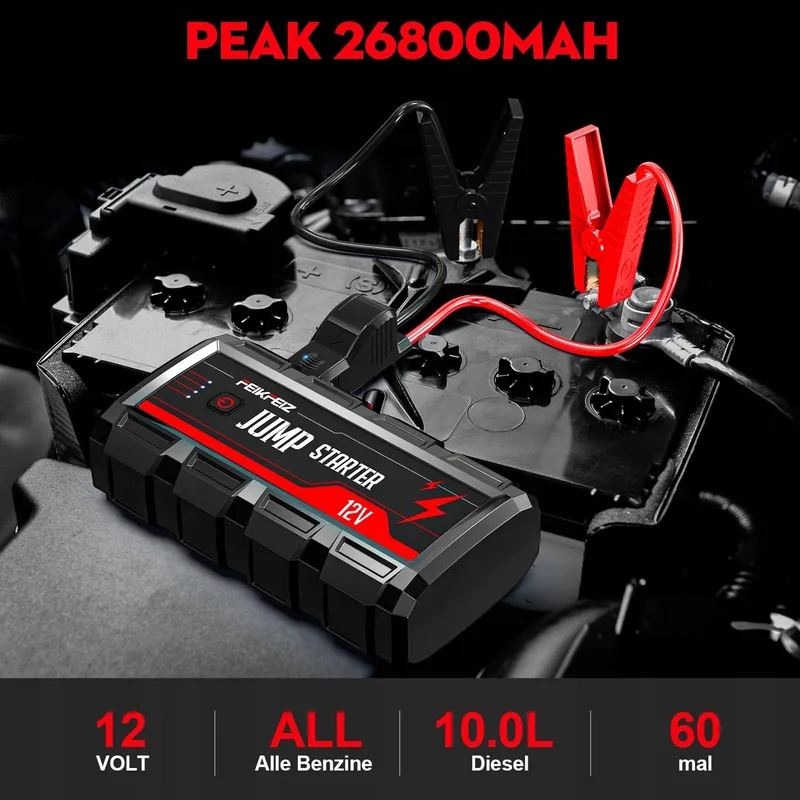 FEIKFEIZ Powerbank 6000A 26800mAh Auto Benzine Diesel LED USB3.0 — foto 2