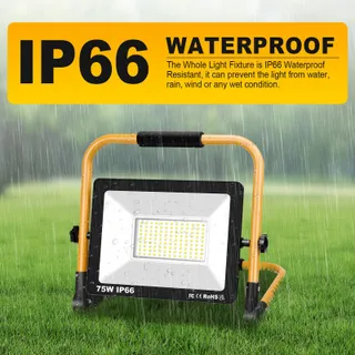 RIGIDON LED Reflector 75W 7500LM Draagbaar IP66 6000K — miniatuur 7
