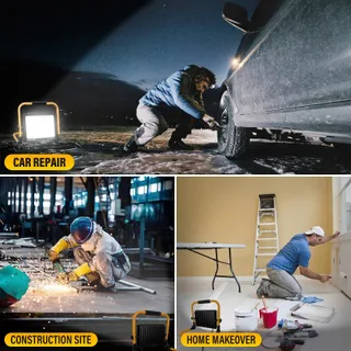 RIGIDON LED Reflector 75W 7500LM Draagbaar IP66 6000K — miniatuur 6