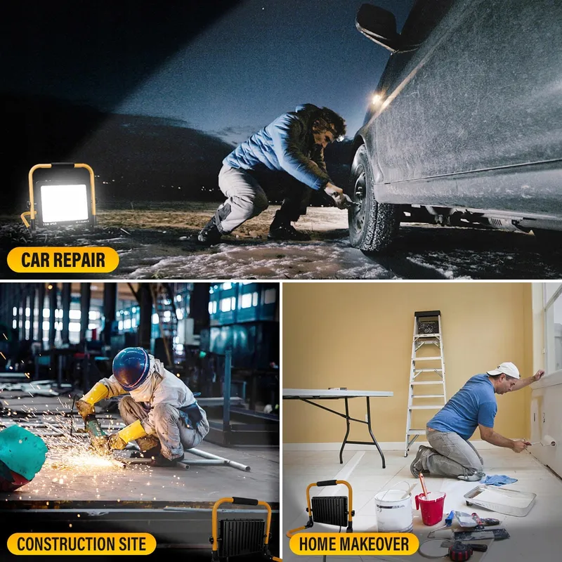 RIGIDON LED Reflector 75W 7500LM Draagbaar IP66 6000K — foto 6