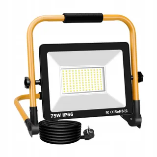 RIGIDON LED Reflector 75W 7500LM Draagbaar IP66 6000K — miniatuur 1