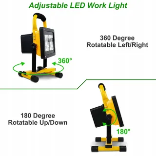 T-SUN 40W LED Schijnwerper Accu Draagbaar IP65 Waterdicht Camping — miniatuur 3