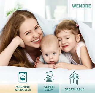 WENDRE Antiallergisch Zomerdekbed 240x260 Microvezel Licht — miniatuur 2