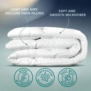 WENDRE Antiallergisch Zomerdekbed 240x260 Microvezel Licht — miniatuur 3