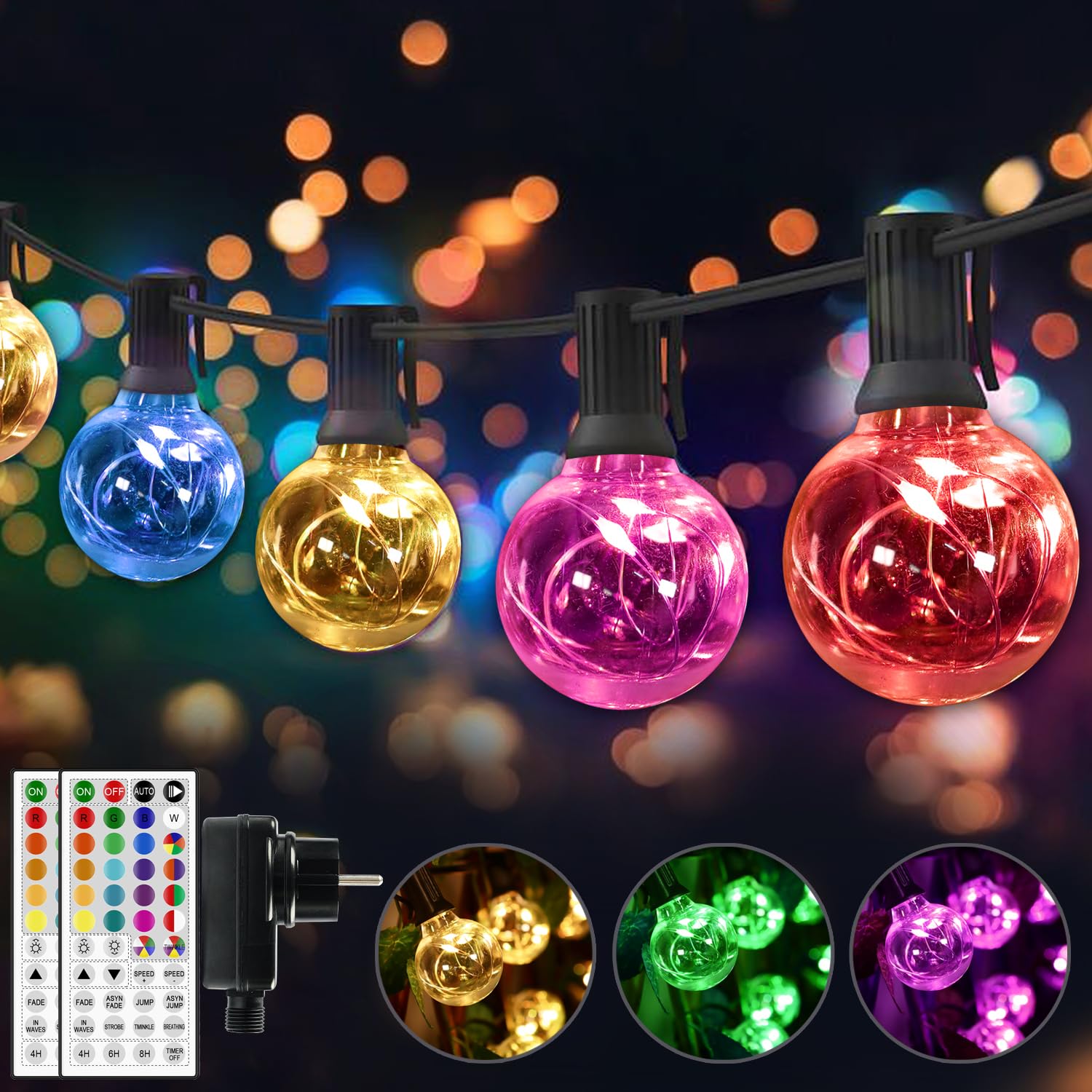 PHILIPS LED Lichtketting Buiten 30 Kleurrijk 9m IP65 RGB Afstandsbediening