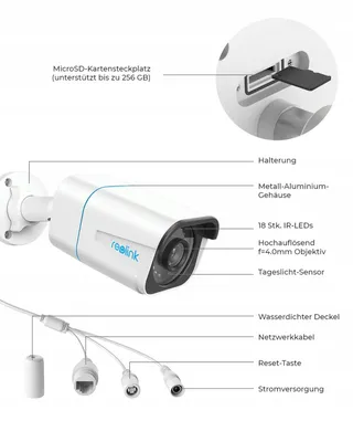 REOLINK 4K PoE Bewakingscamera 8MP Mens en Voertuig Detectie