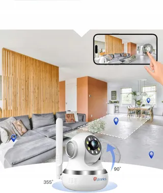 CTRONICS 4G LTE Binnencamera 360° PTZ Bewegingsdetectie SIM — miniatuur 9