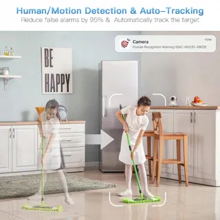 CTRONICS 4G LTE Binnencamera 360° PTZ Bewegingsdetectie SIM — miniatuur 3