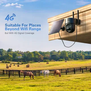 XEGA 4G LTE Solar Beveiligingscamera Buiten 2K 3MP PTZ SIM — miniatuur 2