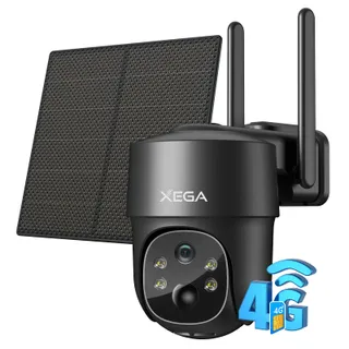 XEGA 4G LTE Solar Beveiligingscamera Buiten 2K 3MP PTZ SIM — miniatuur 1
