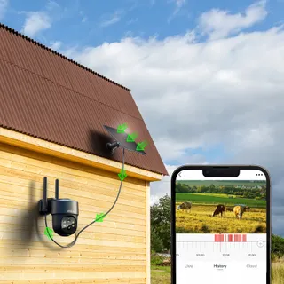 XEGA 4G LTE Solar Beveiligingscamera Buiten 2K 3MP PTZ SIM — miniatuur 9