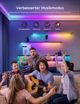 GOVEE RGBIC Pro LED Strip 10m Alexa Google App — miniatuur 7