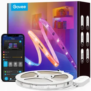 GOVEE RGBIC Pro LED Strip 10m Alexa Google App — miniatuur 1