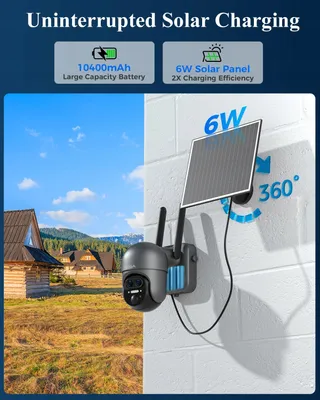 XEGA Bewakingscamera 4G LTE 12X Zoom 2K PTZ Dual-Lens Solar — miniatuur 3