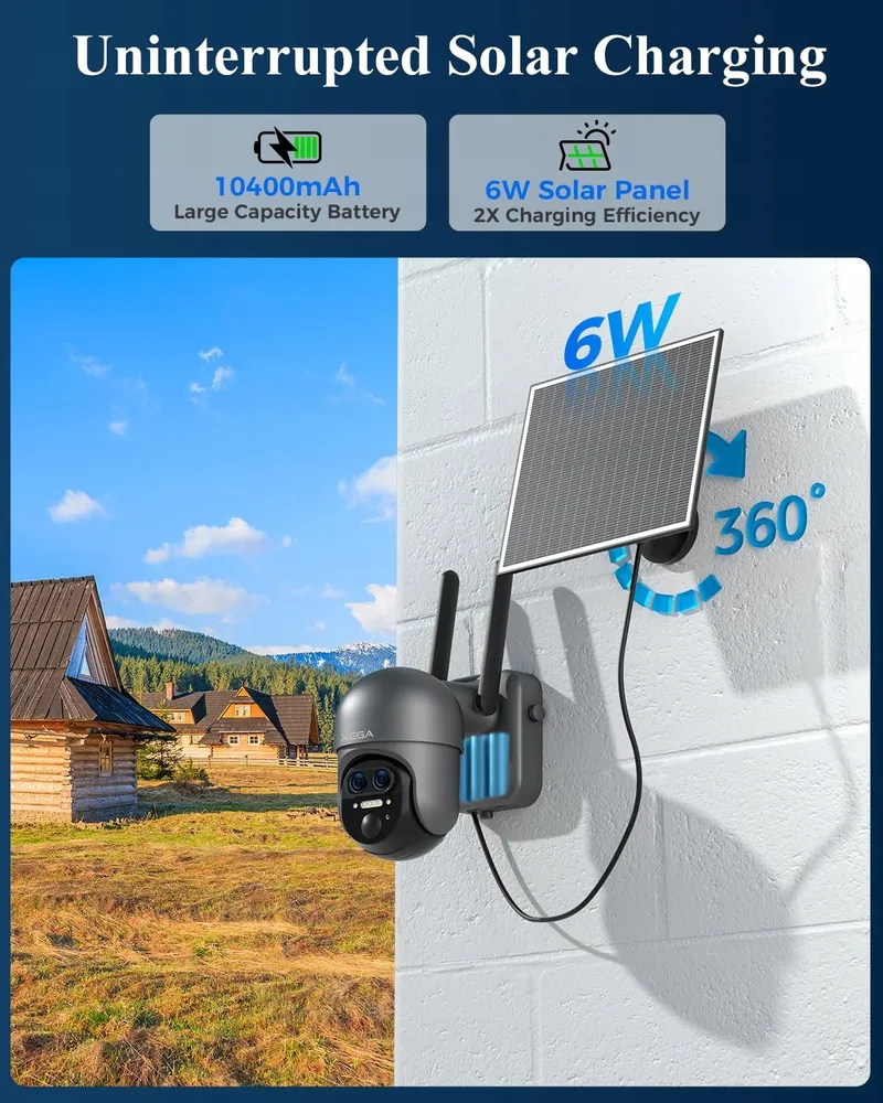 XEGA Bewakingscamera 4G LTE 12X Zoom 2K PTZ Dual-Lens Solar — foto 3