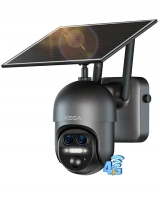 XEGA Bewakingscamera 4G LTE 12X Zoom 2K PTZ Dual-Lens Solar — miniatuur 1