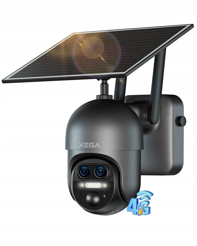 XEGA Bewakingscamera 4G LTE 12X Zoom 2K PTZ Dual-Lens Solar — foto 1