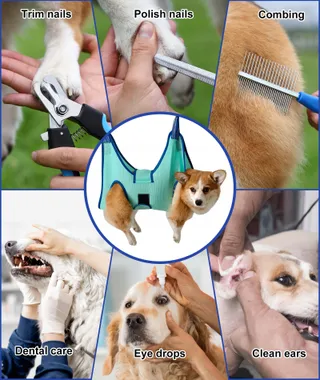 KKIIMATT Verzorgingshangmat Hond Klein met Nagelknipper Turkoois — miniatuur 3