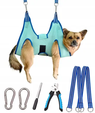 KKIIMATT Verzorgingshangmat Hond Klein met Nagelknipper Turkoois — miniatuur 1