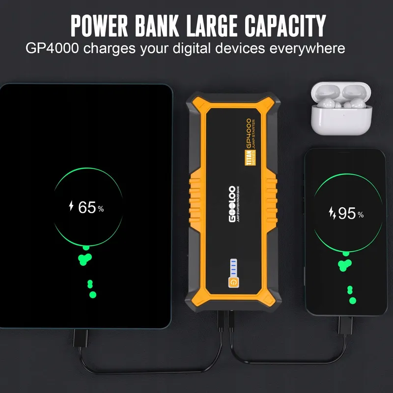GOOLOO GP4000 Powerbank 4000A 12V Benzine en Diesel — foto 3