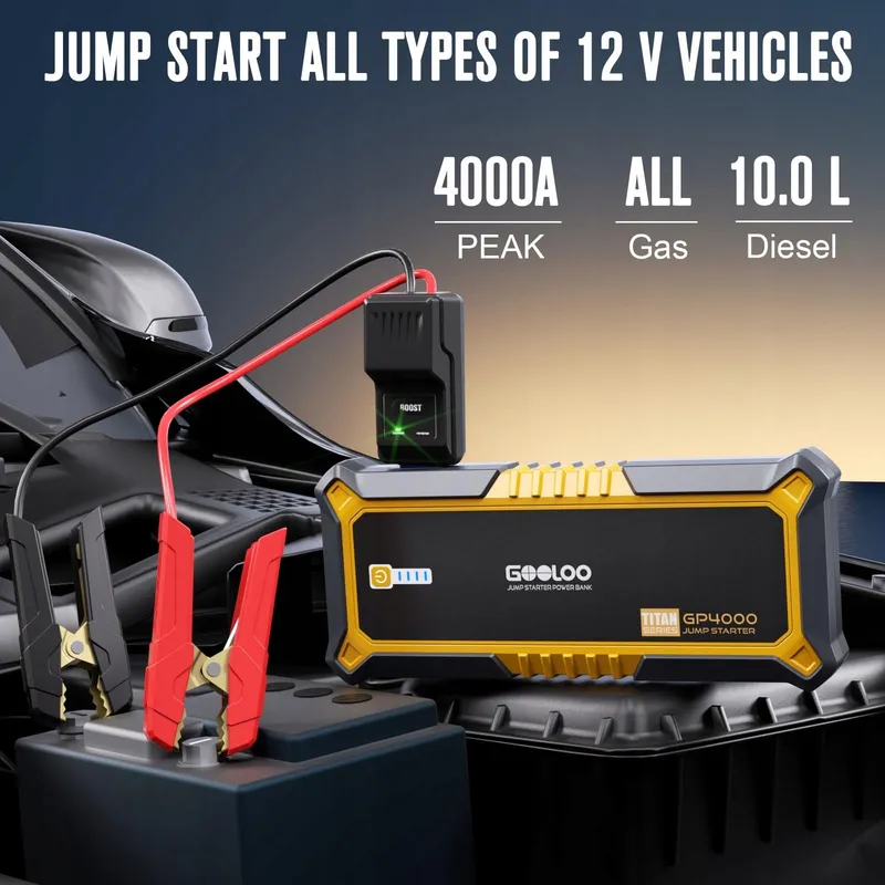 GOOLOO GP4000 Powerbank 4000A 12V Benzine en Diesel — foto 2