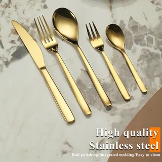 BERGLANDER Gouden Bestekset 60-delig 12 Personen Roestvrij Staal — miniatuur 3