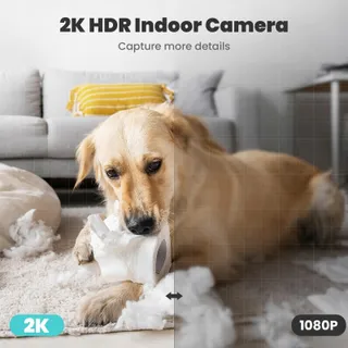 LITOKAM Little Elf Babyfoon Camera 2K 360° Bewegingsdetectie App — miniatuur 3