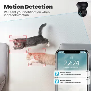 LITOKAM Little Elf Babyfoon Camera 2K 360° Bewegingsdetectie App — miniatuur 2