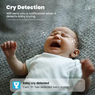 LITOKAM Little Elf Babyfoon Camera 2K 360° Bewegingsdetectie App — miniatuur 6