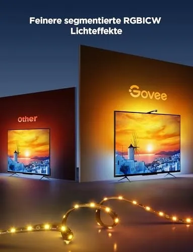GOVEE TV Ledstrip 3 Lite RGBICW 3,6m met Camera App-besturing — foto 3