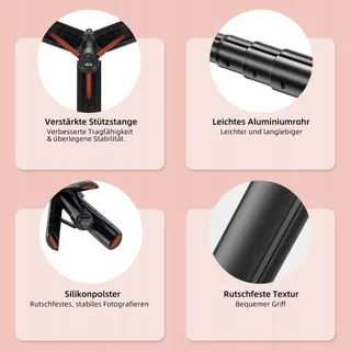 Vkesen Selfiestick Statief 51cm GoPro DJI AKASO Actiecamera's — miniatuur 5
