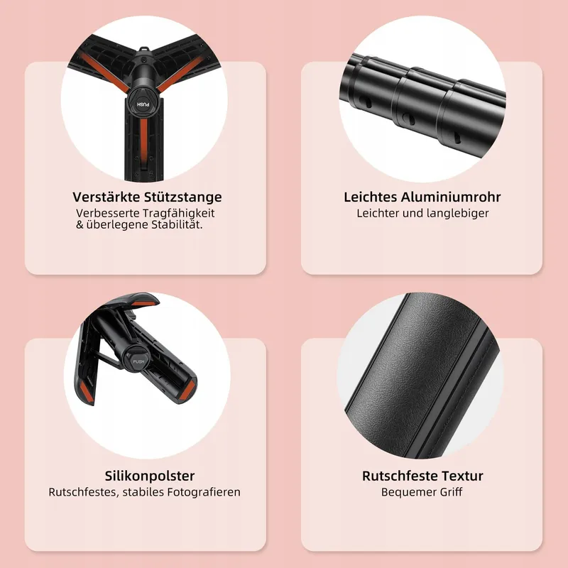 Vkesen Selfiestick Statief 51cm GoPro DJI AKASO Actiecamera's — foto 5