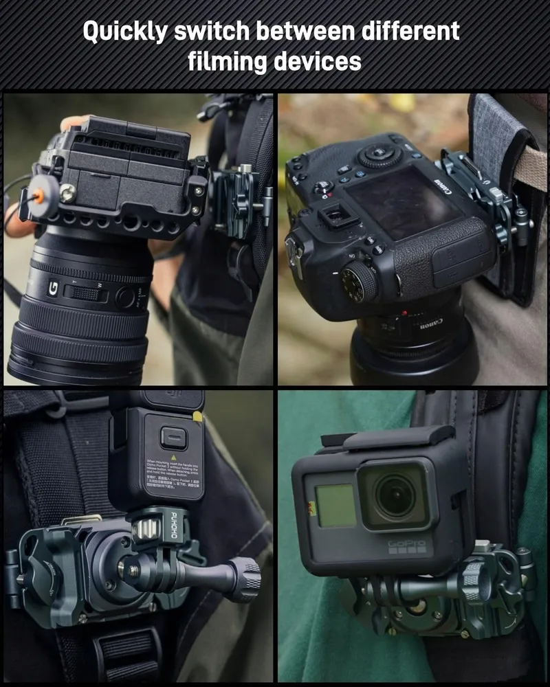 PUKOKO Camera Clip Rugzak Riem Snelmontage 1/4" DSLR Action — foto 5