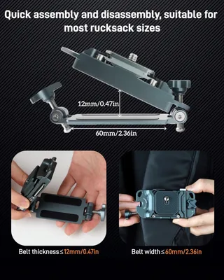 PUKOKO Camera Clip Rugzak Riem Snelmontage 1/4" DSLR Action — miniatuur 3