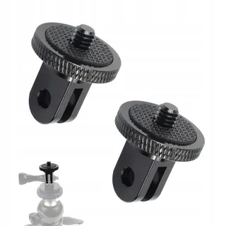 BEEJUNE Statiefadapter 1/4" Aluminium Camerahouder Action Cam 2 Stuks