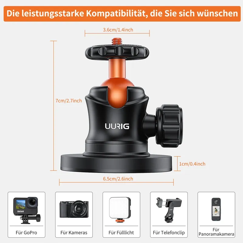 VRIG Magnetische Houder Actiecamera 360° GoPro DJI — foto 4