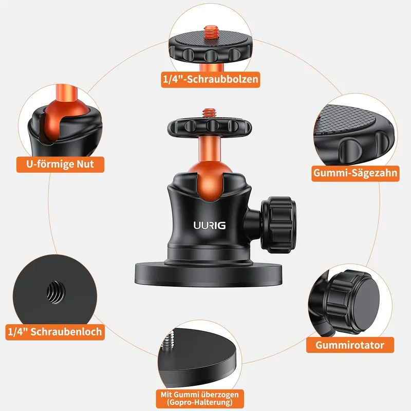 VRIG Magnetische Houder Actiecamera 360° GoPro DJI — foto 2