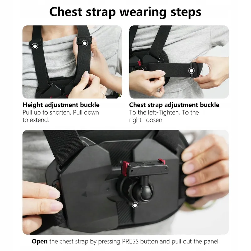 NEOSOU Borstband DJI Osmo Action Magnetische Adapter — foto 6
